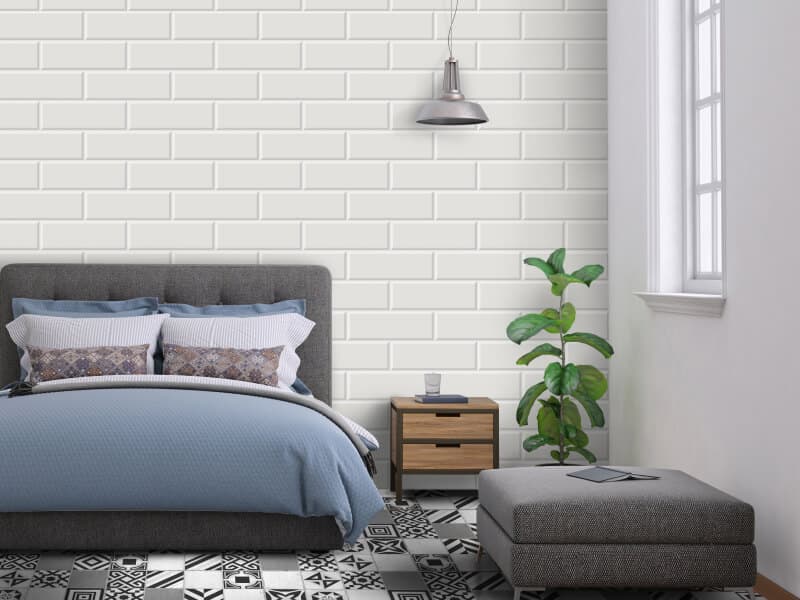 Alcoba moderna con un toque industrial