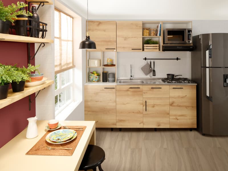 Cocina sencilla Kalavi con grifería Aluvia