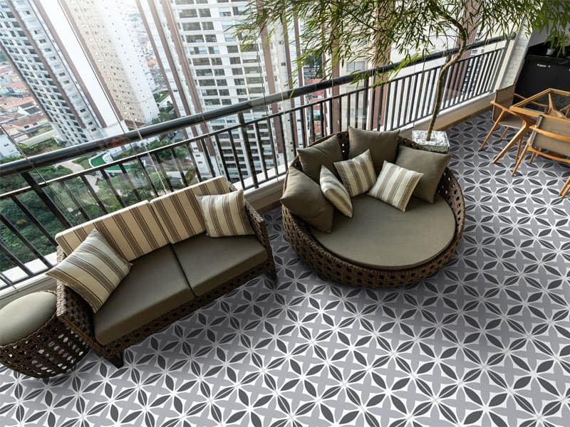 Terraza grande con diseño moderno