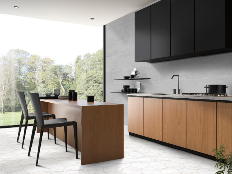 Cocina moderna con estilo industrial