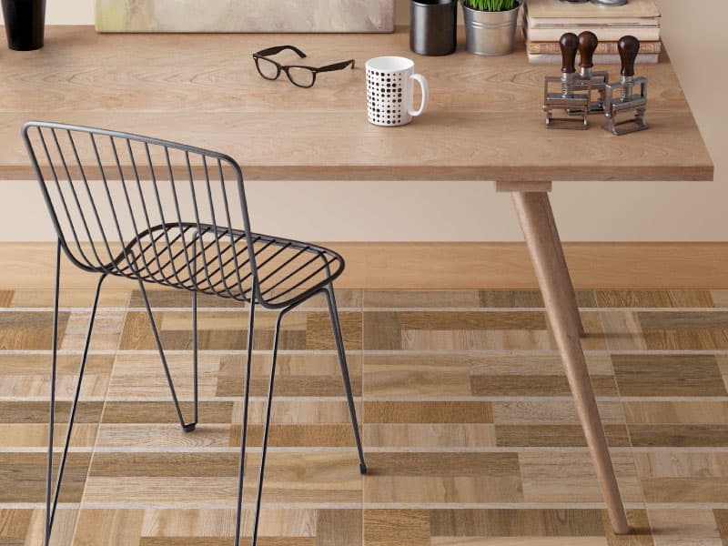 Estudio con colores cálidos