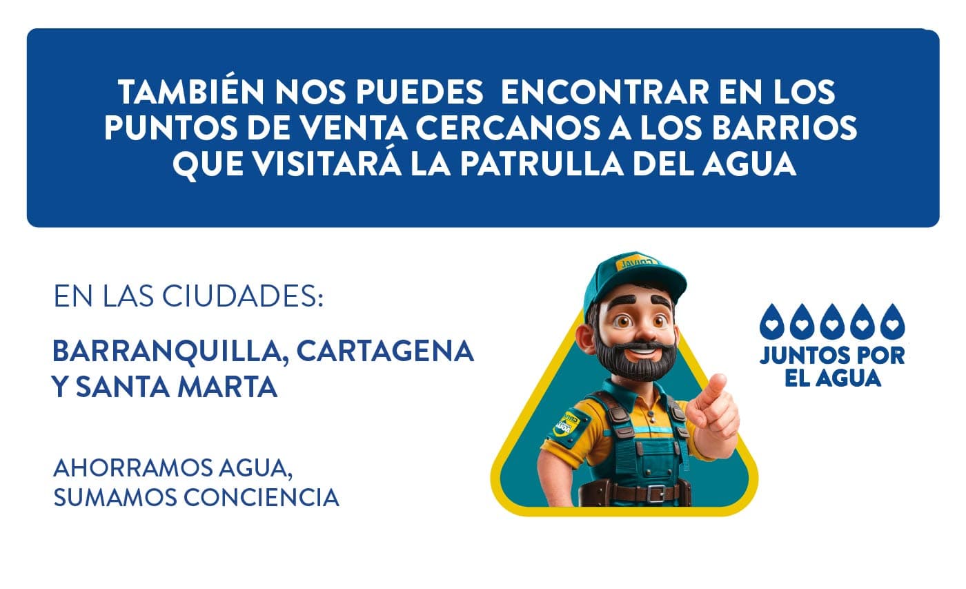 Puntos de venta cercanos, juntos por el agua
