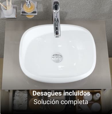 Mueble con desagües incluidos