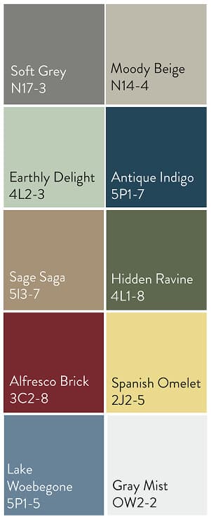 Paleta de colores tendencia equilibrio dinámico.