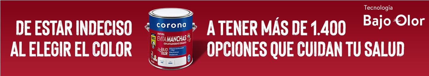 Corona cuenta con más de 1400 opciones de pinturas, que cuidan tú salud