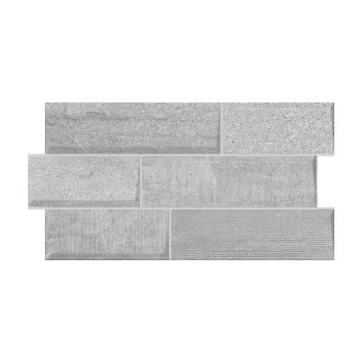 Fachaleta Maite cemento gris caras diferenciadas 34.5x62