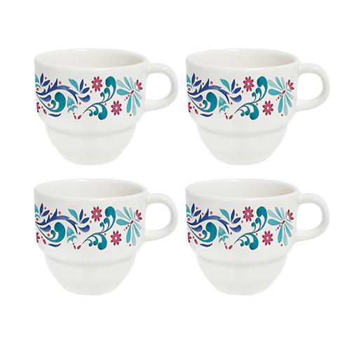 set de 4 pocillos de te antonella 220