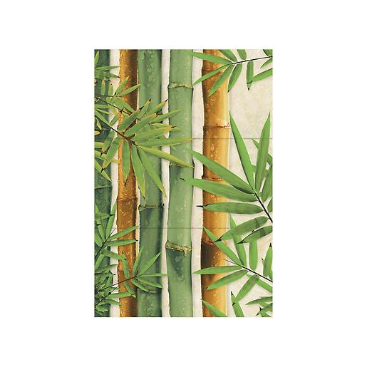 Mural Bambú Multicolor 3 Piezas Cara Única