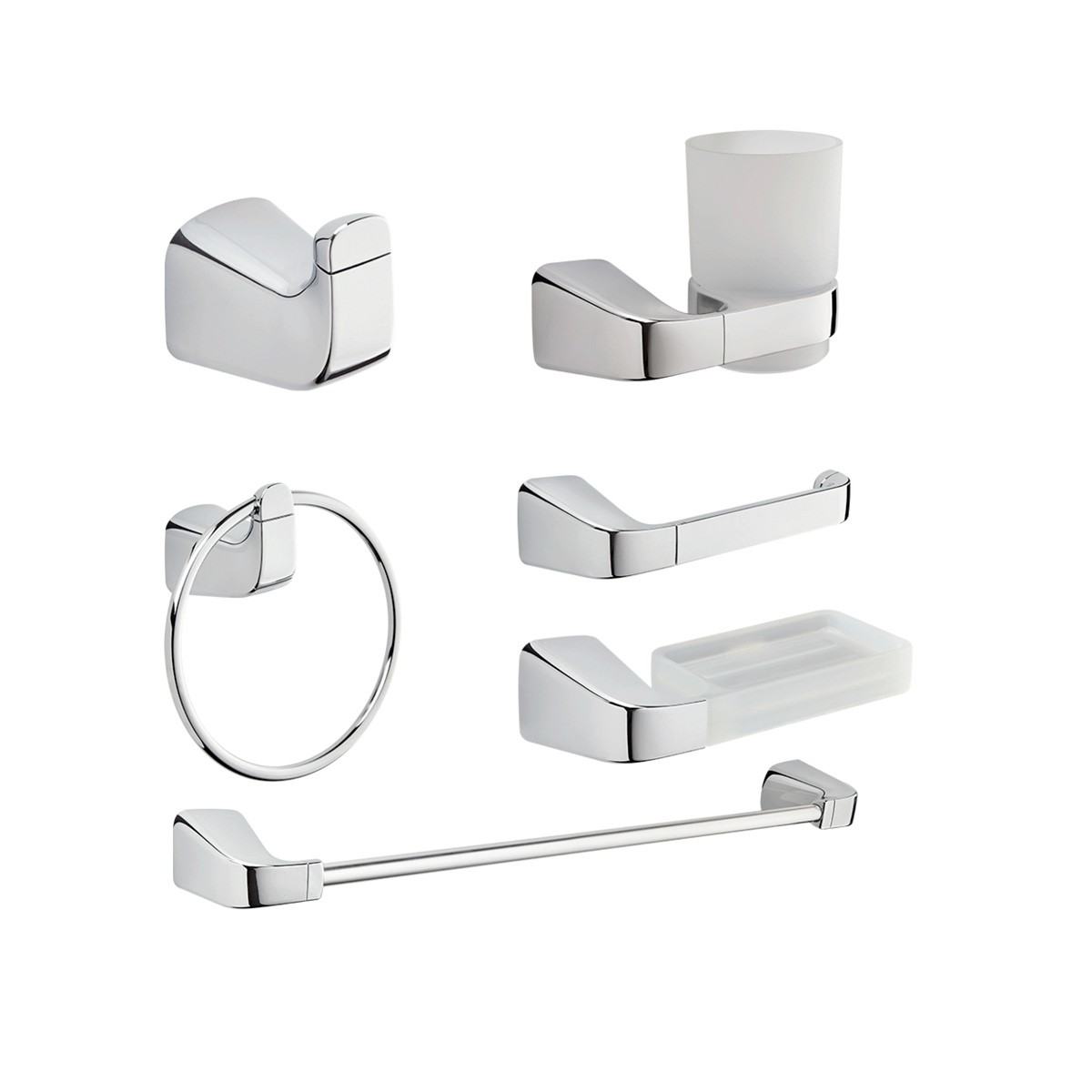 KIT ACCESORIOS CASCADE CA606 CROMADA