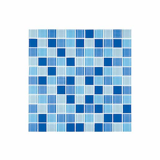 Mosaico Cristal Confeti Azul Cara Única 30x30