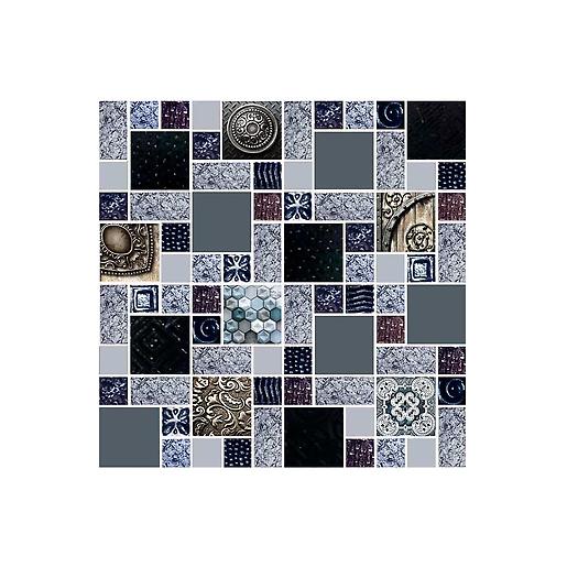 Mosaico Valquiria Negro Cara Única 30x30