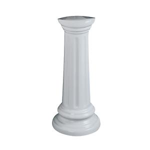 Pedestal para lavamanos Mazara blanco en porcelana sanitaria Cara 2
