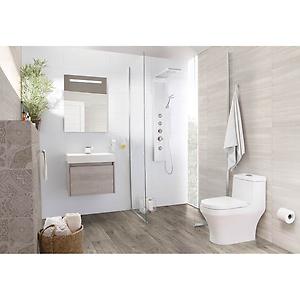Mueble para baño Fussion Ceniza de 60 cm con lavamanos Cara 2